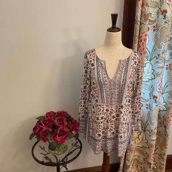 Lucky Brand Tops - Lucky Brand Long Sleeve Print Blouse